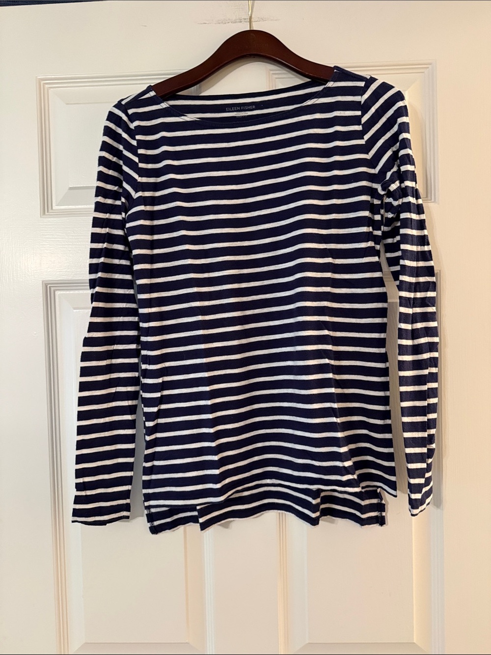 Eileen Fisher Breton stripe top XXS